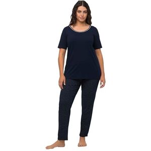 Ulla Popken Women's Pyjama, Dots Pajama Set, nachtblau, Ulla Popken Women's Pyjama, Dots Pajama Set, nachtblau,