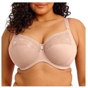 Elomi Women's Plus Size Morgan Underwire Banded Stretch Lace Bra, Sahara, 40H Elomi Women's Plus Size Morgan Underwire Banded Stretch Lace Bra, Sahara, 40H