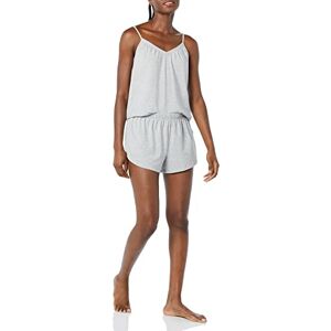 Amazon Essentials Women's Knit Jersey Cami-Short Pyjama Set, Grey Heather, M Amazon Essentials Women's Knit Jersey Cami-Short Pyjama Set, Grey Heather, M