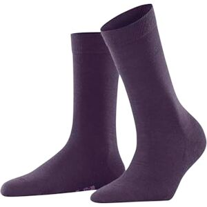 FALKE Women's Softmerino W So Wool Cotton Plain 1 Pair Socks, Red Wineberry 8761, 4-5 FALKE Women's Softmerino W So Wool Cotton Plain 1 Pair Socks, Red Wineberry 8761, 4-5
