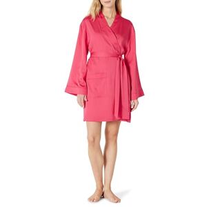 Amazon Essentials Women's Relaxed-Fit Satin Sleep Robe, Hot Pink, L Amazon Essentials Women's Relaxed-Fit Satin Sleep Robe, Hot Pink, L