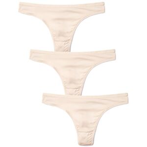 Iris & Lilly Women's Iris And Lilly 3 Thong, Beige (Pale Nude), 12 (Manufacturer Size:Large) Iris & Lilly Women's Iris And Lilly 3 Thong, Beige (Pale Nude), 12 (Manufacturer Size:Large)