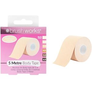 Brushworks Body Tape Shade 1.0 Vanilla – Nude Stretchy Body & Breast Lift Tape for Long-Lasting Support & Invisible Hold, 5m Roll, Comfortable & Skin-Friendly Bra Tape, Vegan & Cruelty-Free Brushworks Body Tape Shade 1.0 Vanilla – Nude Stretchy Body & Breast Lift Tape for Long-Lasting Support & Invisible Hold, 5m Roll, Comfortable & Skin-Friendly Bra Tape, Vegan & Cruelty-Free