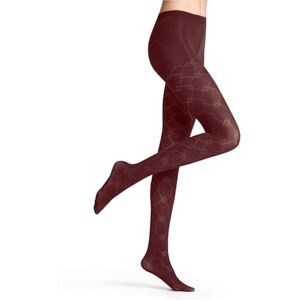 FALKE Women's Check Mate 60 DEN W Ti Semi-Opaque Patterned 1 Pair Tights, Brown Cayenne 5950, M-L FALKE Women's Check Mate 60 DEN W Ti Semi-Opaque Patterned 1 Pair Tights, Brown Cayenne 5950, M-L