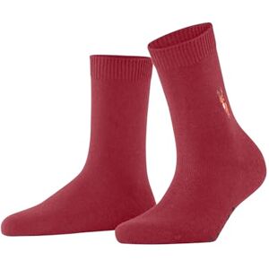 FALKE Women's Cosy Wool Reindeer X-Mas W So Viscose Cashmere Plain Socks 1 Pair, Red Scarlet 8228, 2.5-5 FALKE Women's Cosy Wool Reindeer X-Mas W So Viscose Cashmere Plain Socks 1 Pair, Red Scarlet 8228, 2.5-5