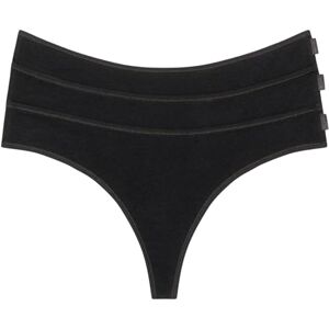 Calvin Klein Women's 3 Pack Ideal Cotton Thongs, Black (Black/Black/Black), L Calvin Klein Women's 3 Pack Ideal Cotton Thongs, Black (Black/Black/Black), L