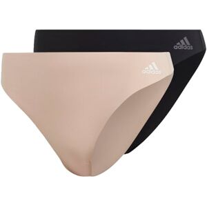 adidas Women's Micro Flex Thong Panty Underwear, Black Forge Iron/Peach Whip White, L (Pack of 2) adidas Women's Micro Flex Thong Panty Underwear, Black Forge Iron/Peach Whip White, L (Pack of 2)