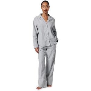 Tommy Hilfiger Women’s Long Striped Pyjama Set, Grey (Thin Stripe Light Grey), XL Tommy Hilfiger Women’s Long Striped Pyjama Set, Grey (Thin Stripe Light Grey), XL