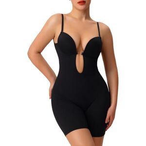 Slimers Backless Shapewear Strapless Bodysuit Low Back Women Body Shaper : Slimming Built In Bra With Plunge, Black, Medium Slimers Backless Shapewear Strapless Bodysuit Low Back Women Body Shaper : Slimming Built In Bra With Plunge, Black, Medium
