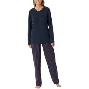 Schiesser Women's Pyjama Set Long Cotton Modal Nightwear, Multicolor 5_181237, UK 14 Schiesser Women's Pyjama Set Long Cotton Modal Nightwear, Multicolor 5_181237, UK 14
