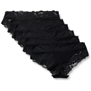 Amazon Essentials Women's Soft-Stretch Lace Knickers, Bikini, Cheeky, High-Waisted Thong, Hipster and Thong Styles, Pack of 6, Black, 10 Amazon Essentials Women's Soft-Stretch Lace Knickers, Bikini, Cheeky, High-Waisted Thong, Hipster and Thong Styles, Pack of 6, Black, 10