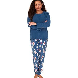 Indigo Sky Women's Gemma Cosy Fleece Cuffed Pyjama, Kira Animal Blue, 10-12 Indigo Sky Women's Gemma Cosy Fleece Cuffed Pyjama, Kira Animal Blue, 10-12