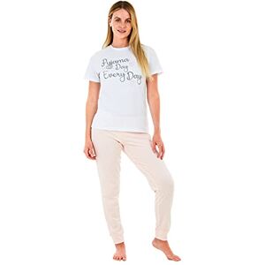 Sleepdown Womens Ladies Pyjamas Set Comfy Soft Pyjama Day Every Day 2 Piece Loungewear Nightwear Sleepwear Short Sleeve Top & Bottoms PJs Pajamas (L, White Pink, l) Sleepdown Womens Ladies Pyjamas Set Comfy Soft Pyjama Day Every Day 2 Piece Loungewear Nightwear Sleepwear Short Sleeve Top & Bottoms PJs Pajamas (L, White Pink, l)