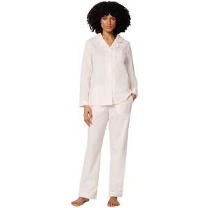 Amazon Essentials Women's Cotton Stretch Poplin Pajama Set, Long Sleeve Button-Down Shirt with Pants, Pale Pink, M Amazon Essentials Women's Cotton Stretch Poplin Pajama Set, Long Sleeve Button-Down Shirt with Pants, Pale Pink, M