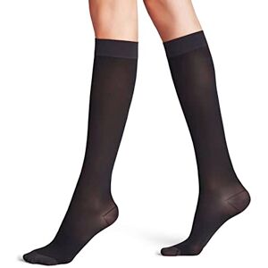 FALKE Women's Seidenglatt 40 DEN W Kh Semi-Opaque Plain 1 Pair Knee-High Socks, Black 3009, 5.5-8 FALKE Women's Seidenglatt 40 DEN W Kh Semi-Opaque Plain 1 Pair Knee-High Socks, Black 3009, 5.5-8