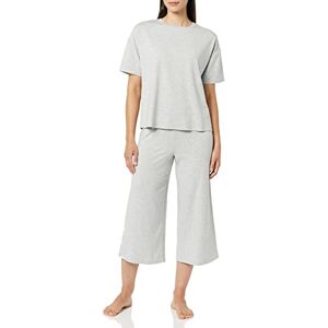 Amazon Essentials Women's Knit Jersey Pyjama Set, Grey Heather, XXS Amazon Essentials Women's Knit Jersey Pyjama Set, Grey Heather, XXS