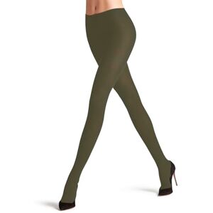FALKE Women's Family Rib W Ti Cotton Plain 1 Pair Tights, Green Artichoke 7436 S-M FALKE Women's Family Rib W Ti Cotton Plain 1 Pair Tights, Green Artichoke 7436 S-M