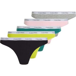 Calvin Klein Women's 5 Pack Low Rise Stretch Cotton Thongs, Multicolor (Blk/Gryhtr/Bf Pk/Lvly Tl/Kwl Lm), XL Calvin Klein Women's 5 Pack Low Rise Stretch Cotton Thongs, Multicolor (Blk/Gryhtr/Bf Pk/Lvly Tl/Kwl Lm), XL