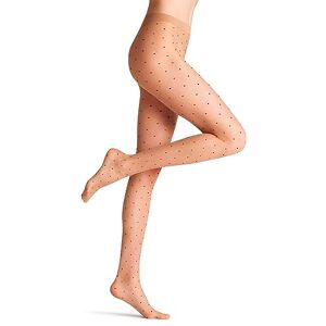 FALKE Women's Dot Bicolor 15 DEN W Ti Sheer Patterned 1 Pair Tights, Skin colour Powder 4169, S-M FALKE Women's Dot Bicolor 15 DEN W Ti Sheer Patterned 1 Pair Tights, Skin colour Powder 4169, S-M