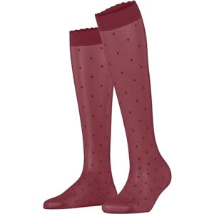 FALKE Women's Dot 15 DEN W Kh Sheer Patterned Knee-High Socks 1 Pair, Red Ruby 8830, 5.5-8 FALKE Women's Dot 15 DEN W Kh Sheer Patterned Knee-High Socks 1 Pair, Red Ruby 8830, 5.5-8