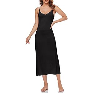 Summienlink Women's Long Full Slip for Under Dresses V Neck Nightgown Sexy Cami Dress, Black, Large Summienlink Women's Long Full Slip for Under Dresses V Neck Nightgown Sexy Cami Dress, Black, Large