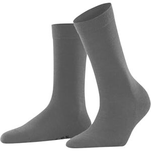 FALKE Women's Softmerino W So Wool Cotton Plain 1 Pair Socks, Grey Flanell 3210, 4-5 FALKE Women's Softmerino W So Wool Cotton Plain 1 Pair Socks, Grey Flanell 3210, 4-5