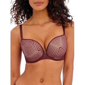 Freya Women's Tailored Underwire Molded Plunge T-Shirt Bra, Opaque, Dark Cherry, 32FF Freya Women's Tailored Underwire Molded Plunge T-Shirt Bra, Opaque, Dark Cherry, 32FF