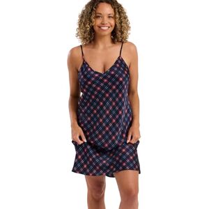 Indigo Sky Womens Leora Short Satin Chemise Nightie, Plaid, 20-22 Indigo Sky Womens Leora Short Satin Chemise Nightie, Plaid, 20-22