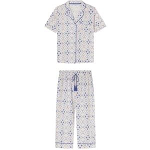 Women'secret Women's Pyjama, White Print, S Women'secret Women's Pyjama, White Print, S