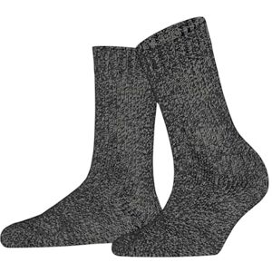 FALKE Women's Marble Cloud W So Wool Cotton Patterned 1 Pair Socks, Black 3000, 5.5-8 FALKE Women's Marble Cloud W So Wool Cotton Patterned 1 Pair Socks, Black 3000, 5.5-8