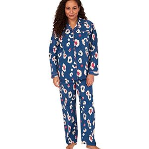 Indigo Sky Women's Luella 100% Brushed Cotton Wincyette Pyjama Gifts For Women, Blue Kira Animal, 8-10 Indigo Sky Women's Luella 100% Brushed Cotton Wincyette Pyjama Gifts For Women, Blue Kira Animal, 8-10