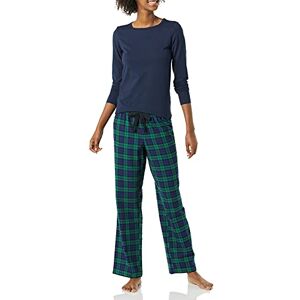 Amazon Essentials Women's Lightweight Flannel Pant and Long-Sleeve T-Shirt Sleep Set (Available in Plus Size), Blackwatch Plaid, Medium Amazon Essentials Women's Lightweight Flannel Pant and Long-Sleeve T-Shirt Sleep Set (Available in Plus Size), Blackwatch Plaid, Medium
