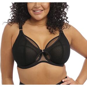 Elomi Women's Kintai Underwire Plunge Bra, Opaque, Black, 32HH US Elomi Women's Kintai Underwire Plunge Bra, Opaque, Black, 32HH US
