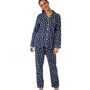 Indigo Sky Women's Luella 100% Brushed Cotton Wincyette Pyjama, Navy Dog, 16-18 Indigo Sky Women's Luella 100% Brushed Cotton Wincyette Pyjama, Navy Dog, 16-18