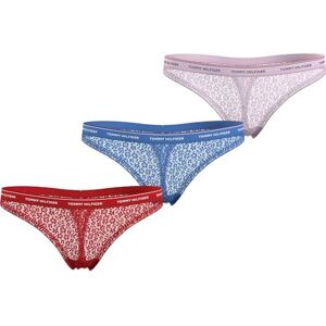 Tommy Hilfiger Women's 3 Pack Thong Lace (Ext Sizes) Uw0uw04896 Thongs, Red (Fierce Red/Blue Spell/Pearly Pink), XL Tommy Hilfiger Women's 3 Pack Thong Lace (Ext Sizes) Uw0uw04896 Thongs, Red (Fierce Red/Blue Spell/Pearly Pink), XL
