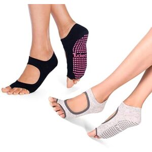 Tucketts Allegro Toeless Non-slip Grip Socks Cotton Socks for Yoga, Barre, Pilates, Dance, Ballet Size 5-13, Black, Static, Large-X-Large Tucketts Allegro Toeless Non-slip Grip Socks Cotton Socks for Yoga, Barre, Pilates, Dance, Ballet Size 5-13, Black, Static, Large-X-Large