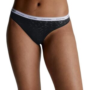 Calvin Klein Women’s High Leg Lace Thong, Black (Black), S Calvin Klein Women’s High Leg Lace Thong, Black (Black), S