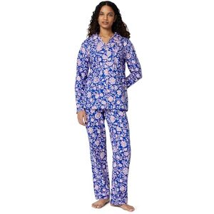 Amazon Essentials Women's Cotton Stretch Poplin Pajama Set, Long Sleeve Button-Down Shirt with Pants, Blue Paisley Floral, XXL Amazon Essentials Women's Cotton Stretch Poplin Pajama Set, Long Sleeve Button-Down Shirt with Pants, Blue Paisley Floral, XXL