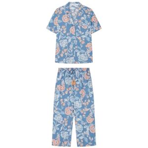 Women'secret Women's Mix and Match Batik Capri Pyjamas Pajama Set, Blue Print, S Women'secret Women's Mix and Match Batik Capri Pyjamas Pajama Set, Blue Print, S
