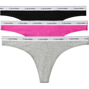 Calvin Klein Women’s 3 Pack Thongs with Logo Waistband, Multicolor (Black/Grey Heather/Stunning Orchid), XL Calvin Klein Women’s 3 Pack Thongs with Logo Waistband, Multicolor (Black/Grey Heather/Stunning Orchid), XL