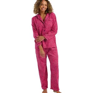 Indigo Sky Women's Luella 100% Brushed Cotton Wincyette Pyjama, Animal Cerise, 8-10 Indigo Sky Women's Luella 100% Brushed Cotton Wincyette Pyjama, Animal Cerise, 8-10