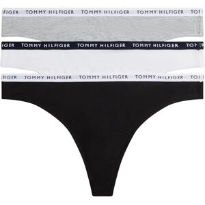 Tommy Hilfiger Women's 3 Pack Thongs, Multicolor (Medium Grey Heather/White/Black), M Tommy Hilfiger Women's 3 Pack Thongs, Multicolor (Medium Grey Heather/White/Black), M