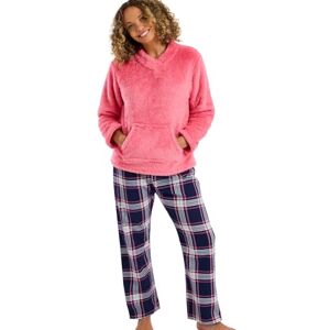 Indigo Sky Womens Lizzie Cosy Fleece Top Pyjama Set – Soft Loungewear with Printed Brushed Cotton Pants & Fleece Long-Sleeve Top, Pink, 8-10 Indigo Sky Womens Lizzie Cosy Fleece Top Pyjama Set – Soft Loungewear with Printed Brushed Cotton Pants & Fleece Long-Sleeve Top, Pink, 8-10