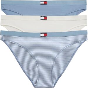 Tommy Hilfiger Women 3 PACK THONG BLUE (Mini Stripe/Ivory/Brisk Blue) XS Tommy Hilfiger Women 3 PACK THONG BLUE (Mini Stripe/Ivory/Brisk Blue) XS