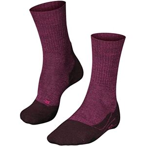 FALKE Women's TK2 Explore Wool W So Breathable Thick Anti-Blister 1 Pair Hiking Socks, Red Burgundy 8593, 4-5 FALKE Women's TK2 Explore Wool W So Breathable Thick Anti-Blister 1 Pair Hiking Socks, Red Burgundy 8593, 4-5