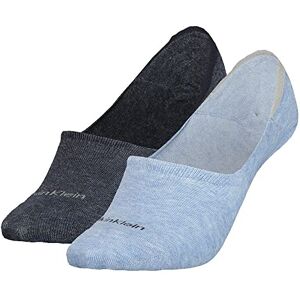 Calvin Klein Women's Mid Cut Footie (Pack of 2), Light blue (light blue blend), 39-42 Calvin Klein Women's Mid Cut Footie (Pack of 2), Light blue (light blue blend), 39-42