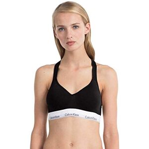 Calvin Klein Women's Bralette Modern Cotton Soft Sports Bra Bralette Lounge Wear Underwear Signature Logo Black (Black) Calvin Klein Women's Bralette Modern Cotton Soft Sports Bra Bralette Lounge Wear Underwear Signature Logo Black (Black)