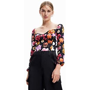 Desigual Women's Body_VENEZE-Lacroix 2000 Bodysuit, Black, L Desigual Women's Body_VENEZE-Lacroix 2000 Bodysuit, Black, L