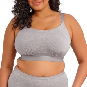 Elomi Women's Kintai Peek-a-Boo Plunge Underwire Bra (301202), Grey Marl, 42J US Elomi Women's Kintai Peek-a-Boo Plunge Underwire Bra (301202), Grey Marl, 42J US