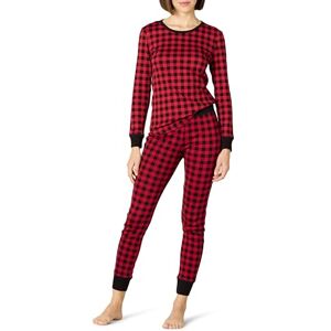 Amazon Essentials Women's Snug-Fit Cotton Sleepwear Pyjama Set (Available in Plus Size), Cherry Red/Black Classic Buffalo Check, XXL Amazon Essentials Women's Snug-Fit Cotton Sleepwear Pyjama Set (Available in Plus Size), Cherry Red/Black Classic Buffalo Check, XXL